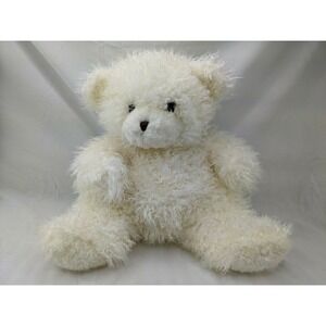 Ginas White Curly Bear Plush 15 Inch Stuffed Animal Toy